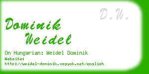 dominik weidel business card